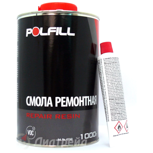 Ремонтная полиэфирная смола 1 кг комплект с отв.