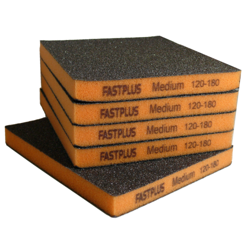 FASTPLUS абразивная двухсторонняя губка, P120-180 Medium