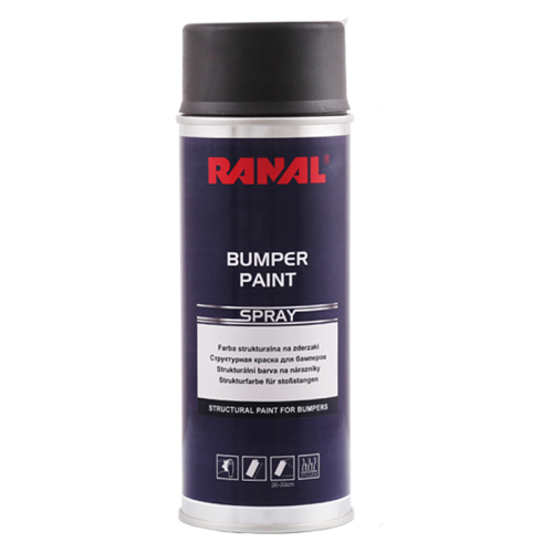 RANAL BUMPER PAINT - структурная краска для бамперов 400 мл, спрей.