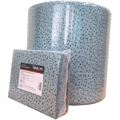 Салфетка обезжиривающая 30*38, 80гр/м², синия, TESKOM.